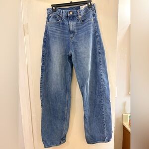GAP Barrel High Rise Blue Jeans 29 | 8 Tall